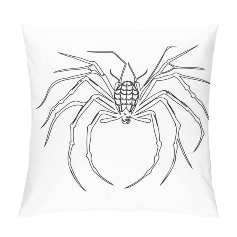 Personality  Spider Halloween Illustration Sketch Outline Element Pillow Covers