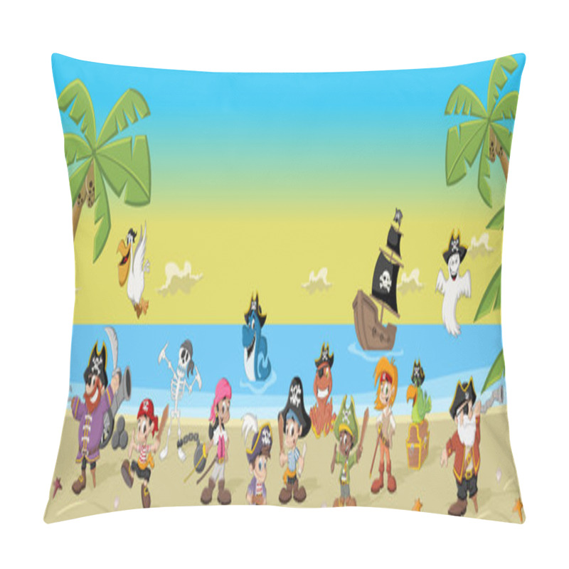 Personality  Cartoon Pirates Pillow Covers