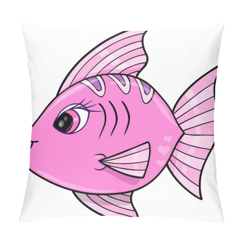 Personality  Pink Girl Fish Ocean Vector Illustration Pillow Covers