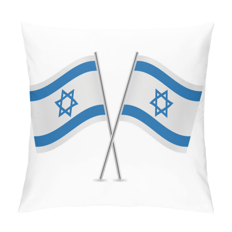 Personality  Israel Flags. Vector Illustration. Pillow Covers