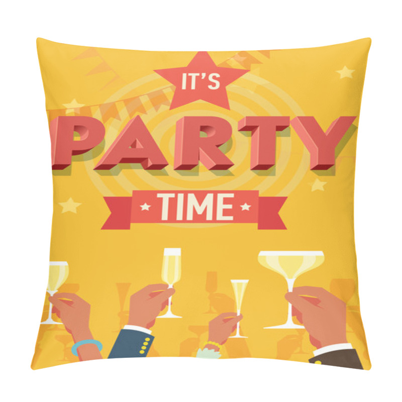 Personality  Party Time With Champagne Pillow Covers