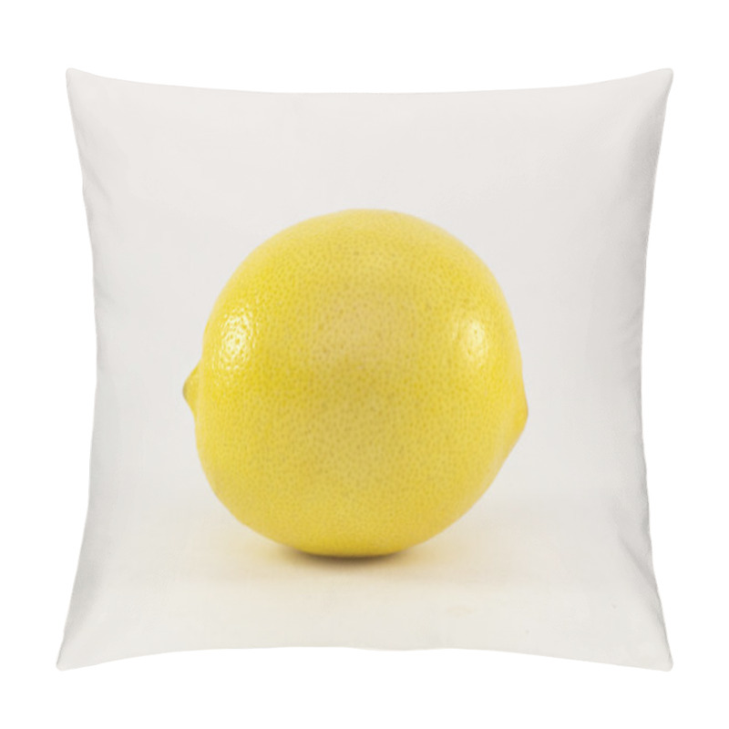 Personality  Fresh Lemon Isolated On White Pillow Covers