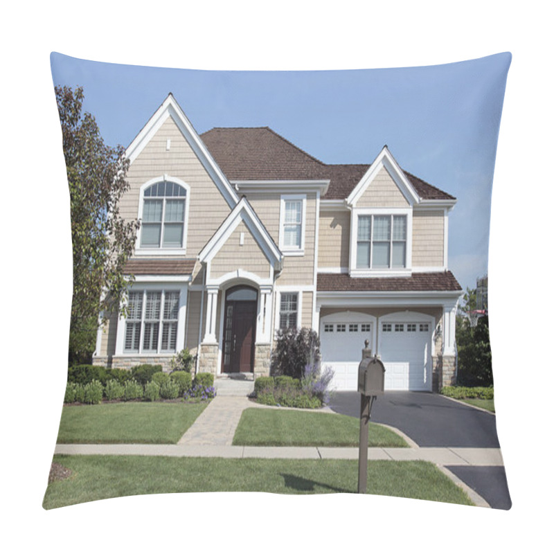 Personality  Home With Brown Cedar Roof Pillow Covers