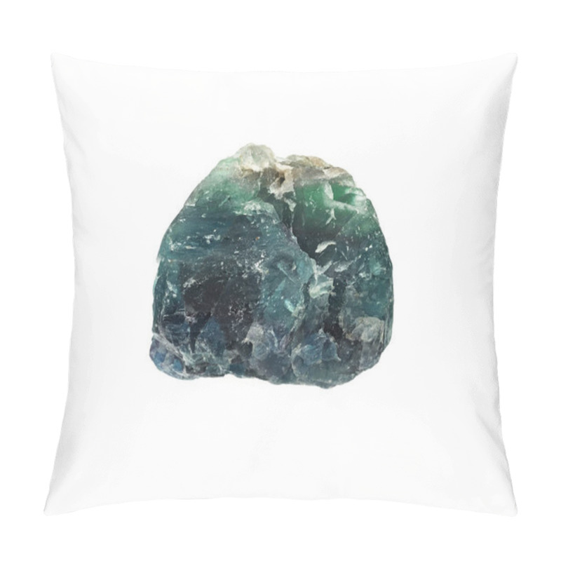 Personality  Natural Rock - Blue Green Apatite Gemstone On Background Pillow Covers