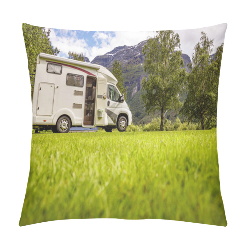 Personality  Family Vacation Travel RV, Holiday Trip In Motorhome, Caravan Car Vacation. Pillow Covers