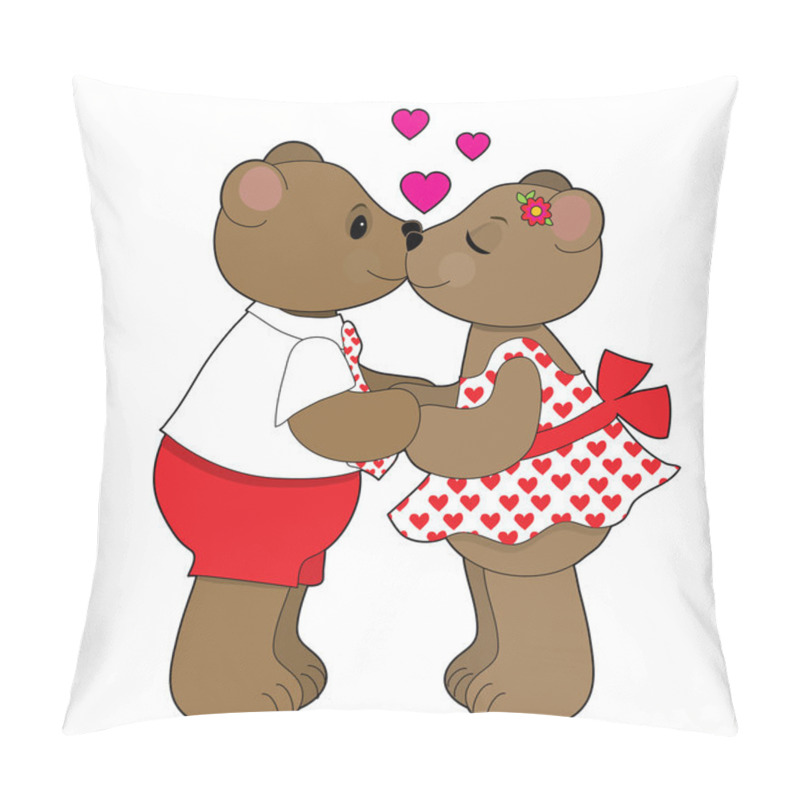 Personality  Сouple Of Teddy Bears Pillow Covers