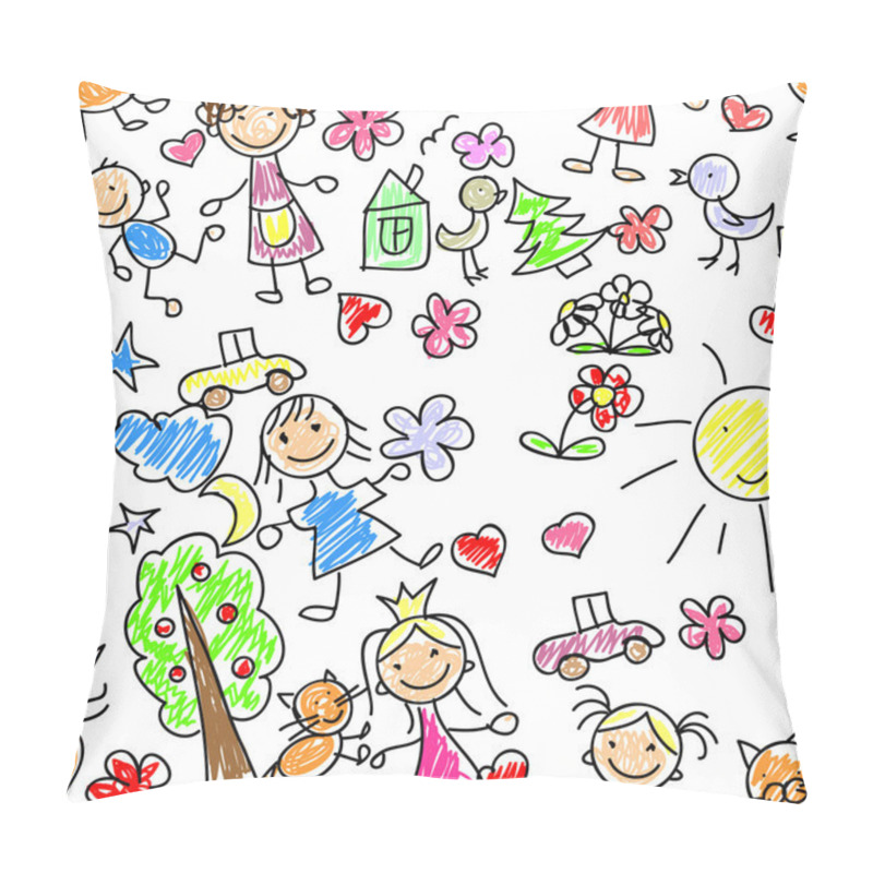 Personality  Children's Drawings Pillow Covers