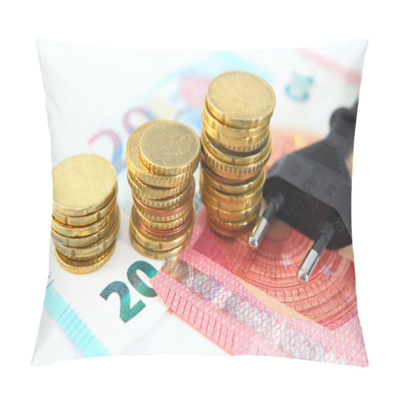 Personality  Electric Plug With Money And Coins.  Pillow Covers