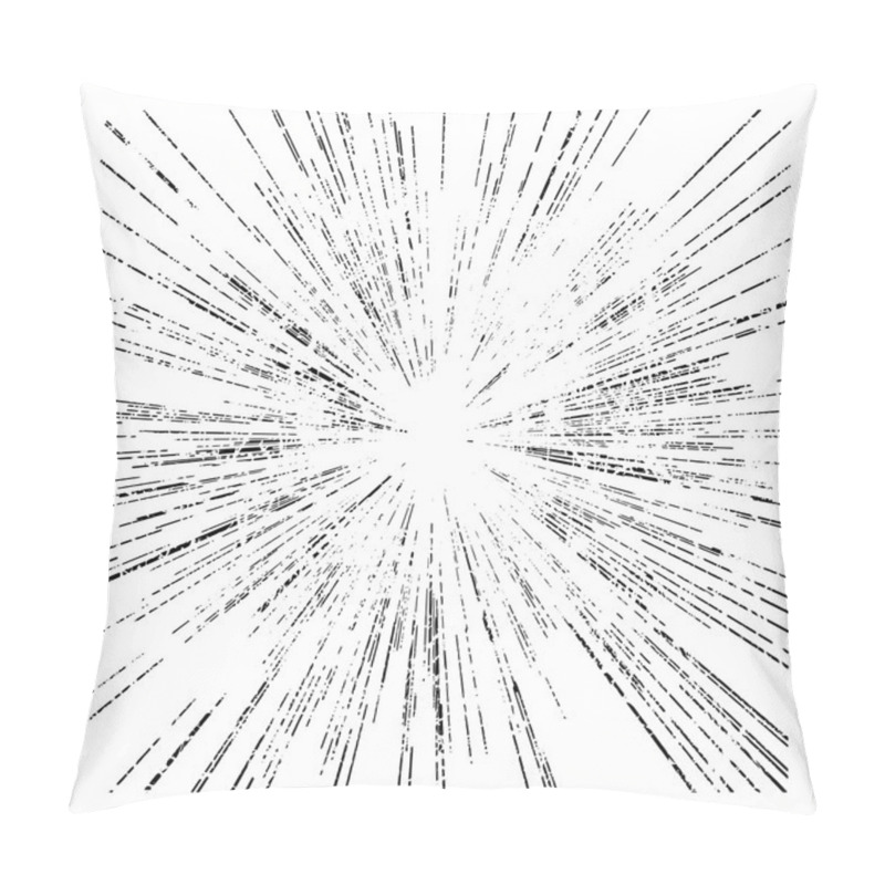 Personality  Illustration Vector Abstract Radial Speed Motion Black Lines ,st Pillow Covers