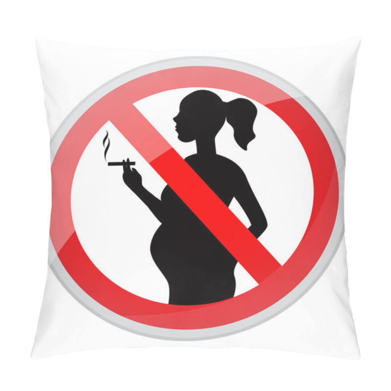 Personality  Pregnant Women And Cigarette Pillow Covers