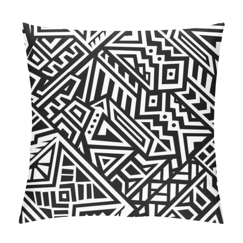 Personality  Abstract Vector Seamless Pattern In Ethnic Style Pillow Covers