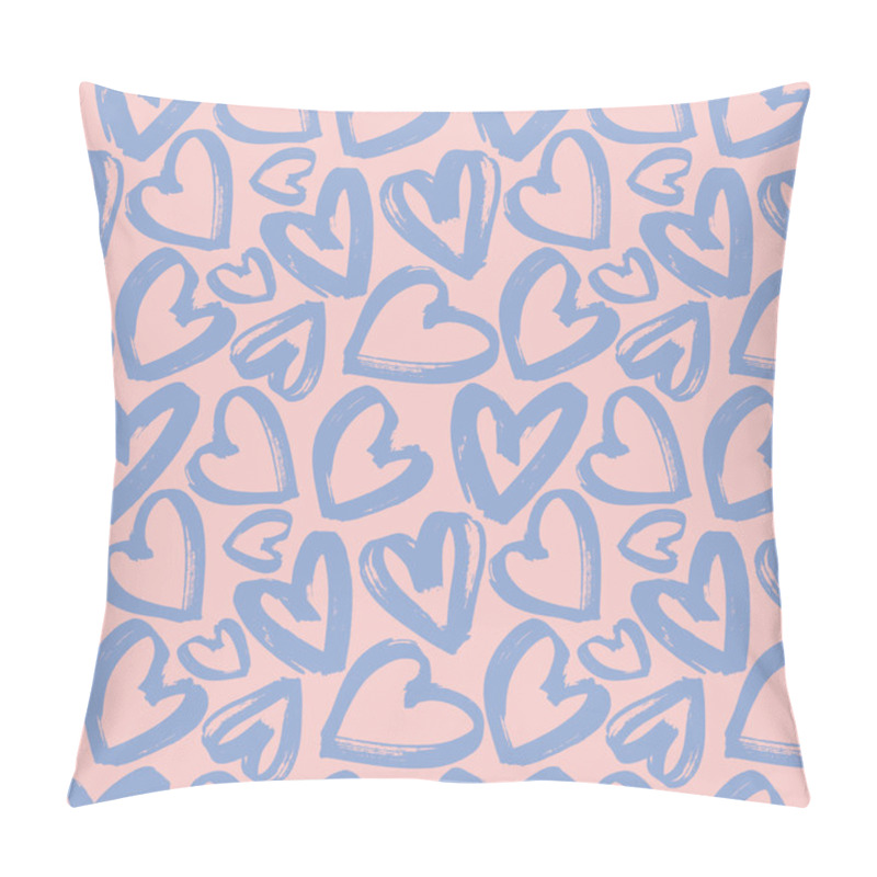 Personality  Seamless Pattern Of Lilac Hearts Pillow Covers