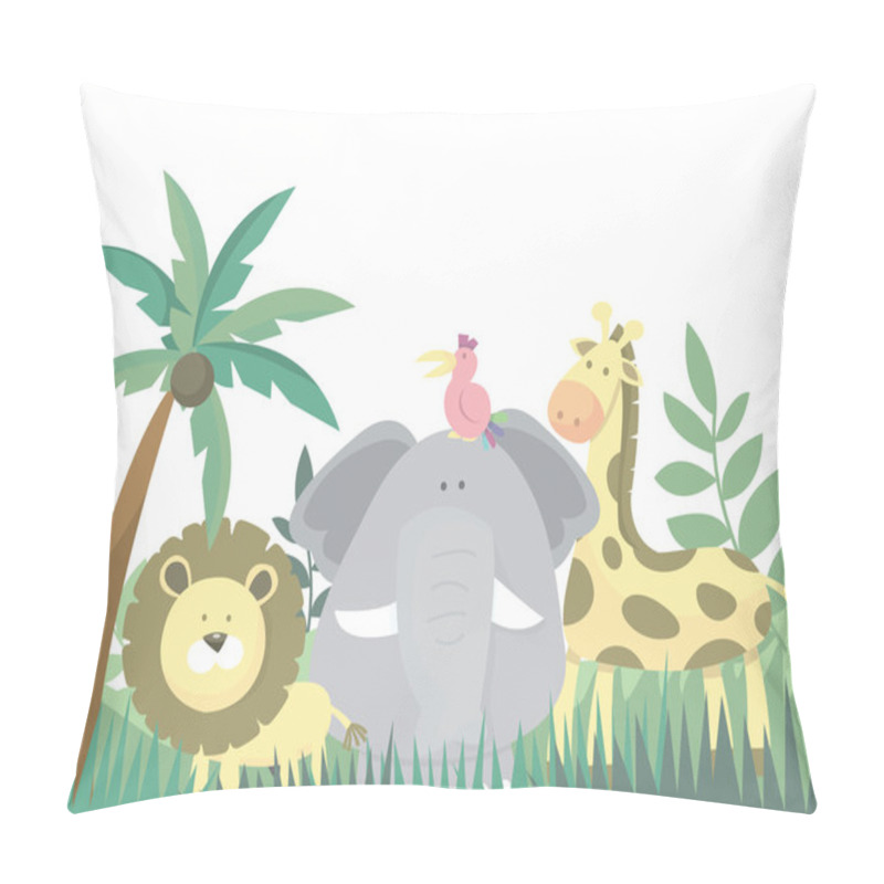 Personality  Jungle Scene Pillow Covers