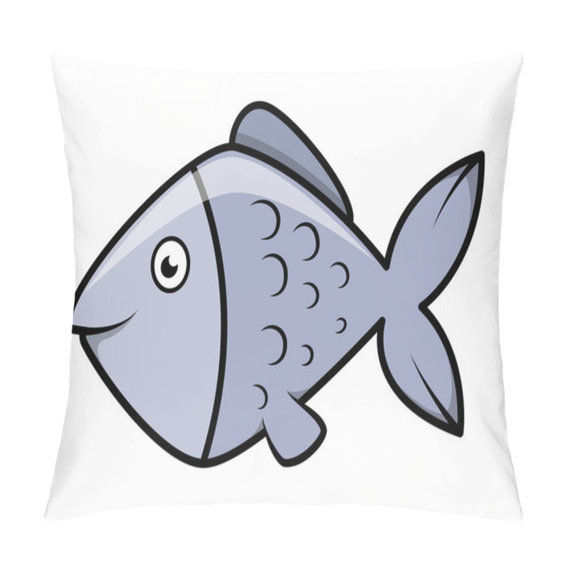 Personality  Fish - Vector Cartoon Illustration Pillow Covers