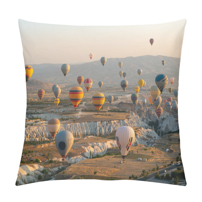 Personality  Air Balloons Over Plateau Pillow Covers