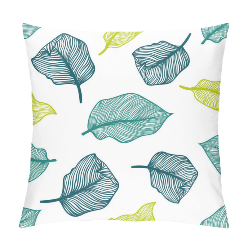 Personality  Tropical Seamless Pattern With Exotic Palm Leaves. Monstera, Palm, Banana Leaves. Exotic Textile Botanical Design. Summer Jungle Design. Hawaiian Style. Pillow Covers