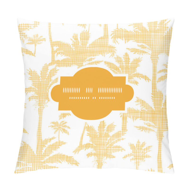 Personality  Vector Palm Trees Golden Textile Frame Seamless Pattern Background Pillow Covers