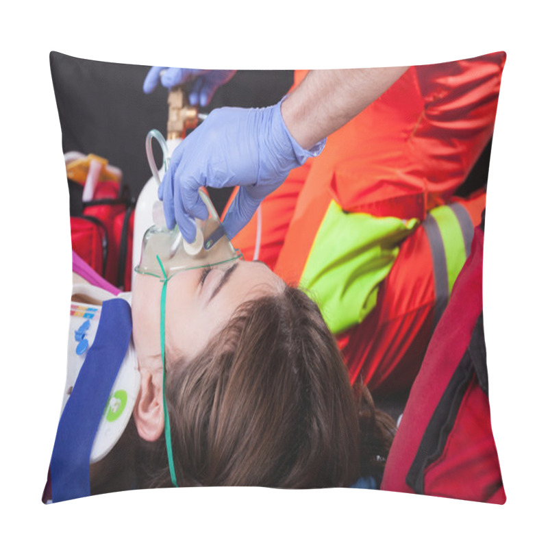 Personality  Rescuer Using Oxygen Mask Pillow Covers