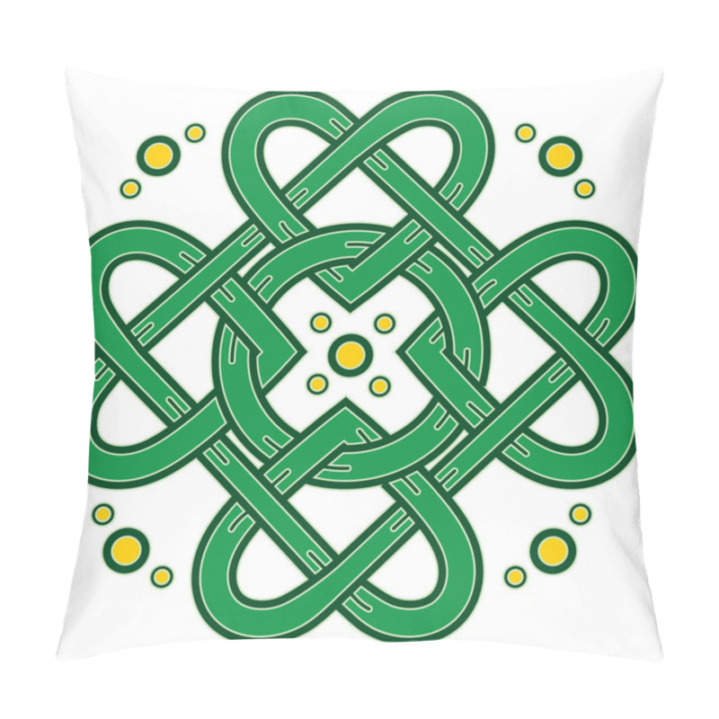 Personality  Four-leaf Clover. Irish Symbol In The Celtic Style For The Feast Of St. Patrick Pillow Covers