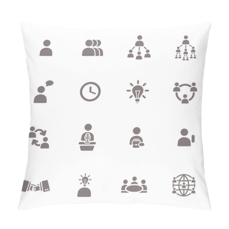 Personality  Management Icons Pillow Covers