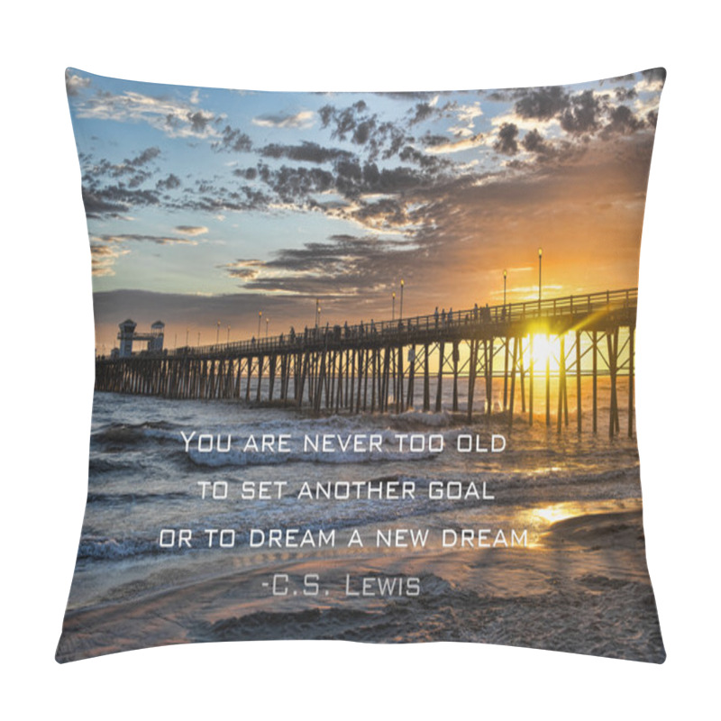 Personality  Sunset At The Oceanside Pier Pillow Covers