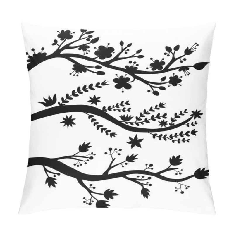 Personality  Black Branches Silhouettes Pillow Covers