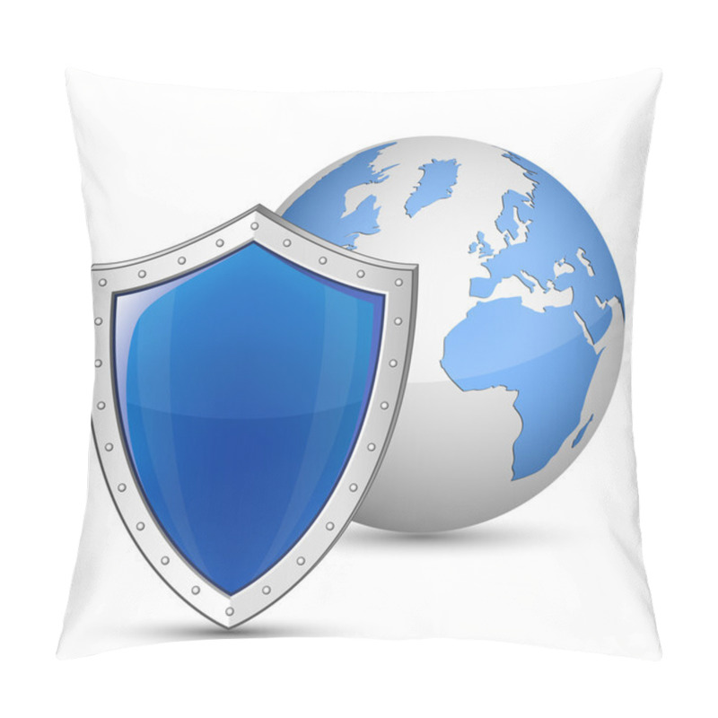 Personality  Globe And Shield Pillow Covers