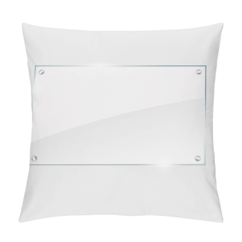 Personality  Vector Illustration Of Glass Or Plastic Transparent Panel On Grey Background Pillow Covers