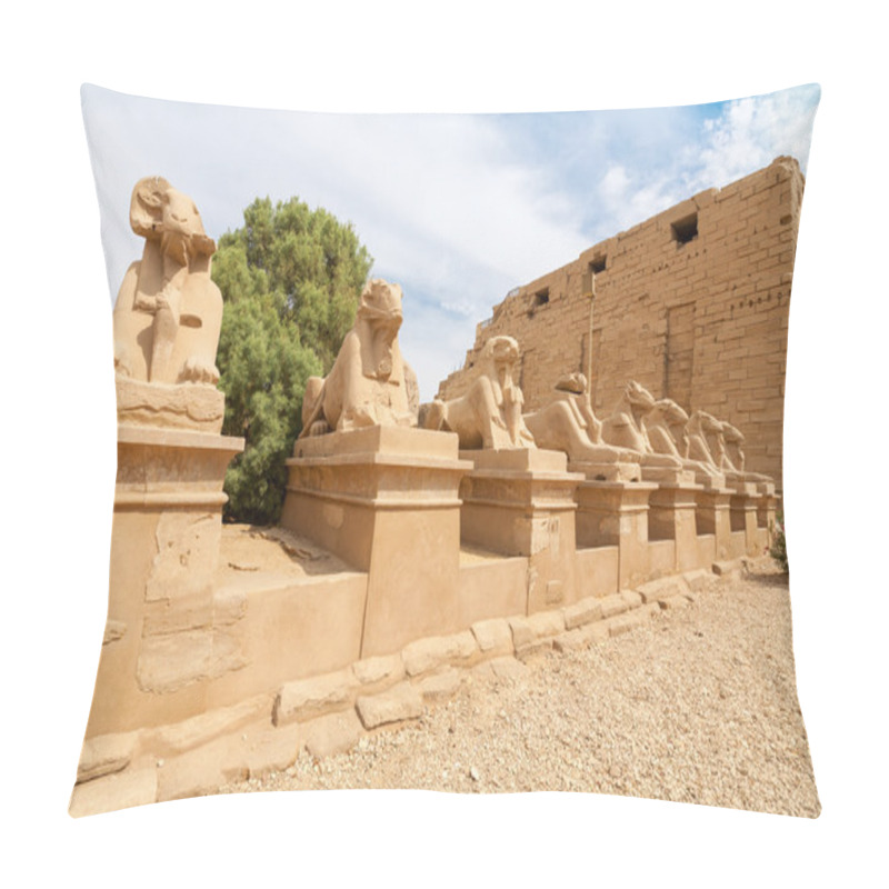 Personality  Sphinxes Avenue. Luxor, Egypt Pillow Covers