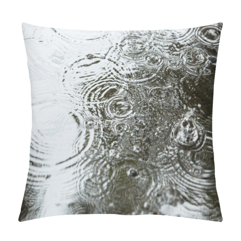 Personality  Beautiful Natural Background With Rainy Weather Pillow Covers