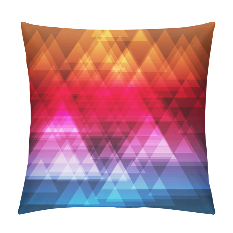 Personality  Abstract Rainbow Triangles Background Pillow Covers