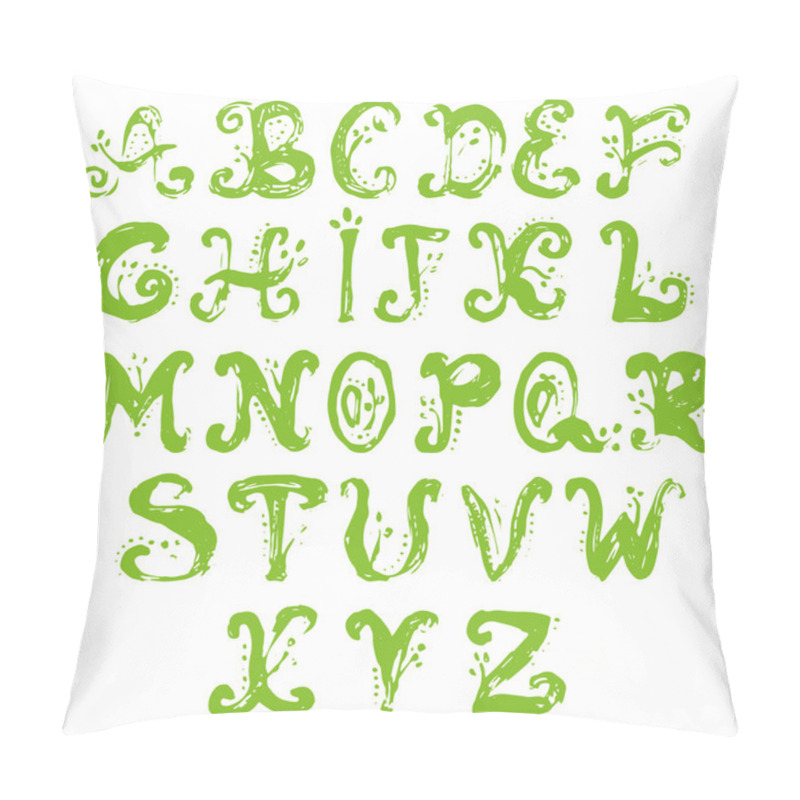 Personality  Hand Drawn Foliage Alphabet.Vector  Pillow Covers