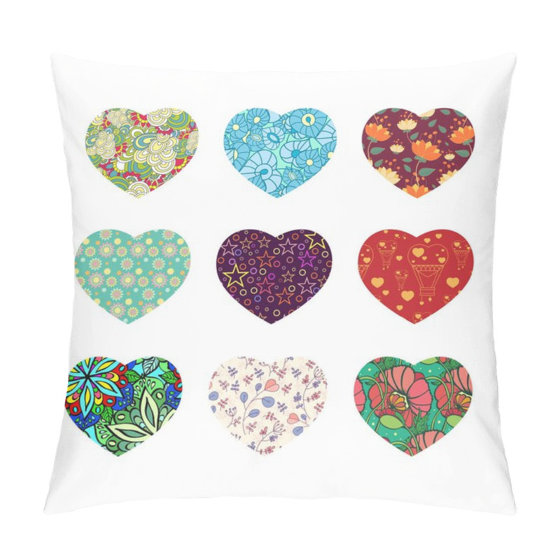 Personality  Set Of Nine Hearts Pillow Covers