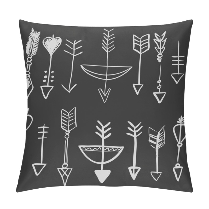 Personality  Hand Drawn Doodle Arrows Set Pillow Covers