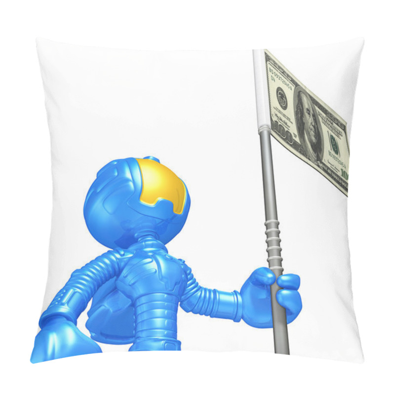 Personality  Mini Astronaut With Money Flag Pillow Covers