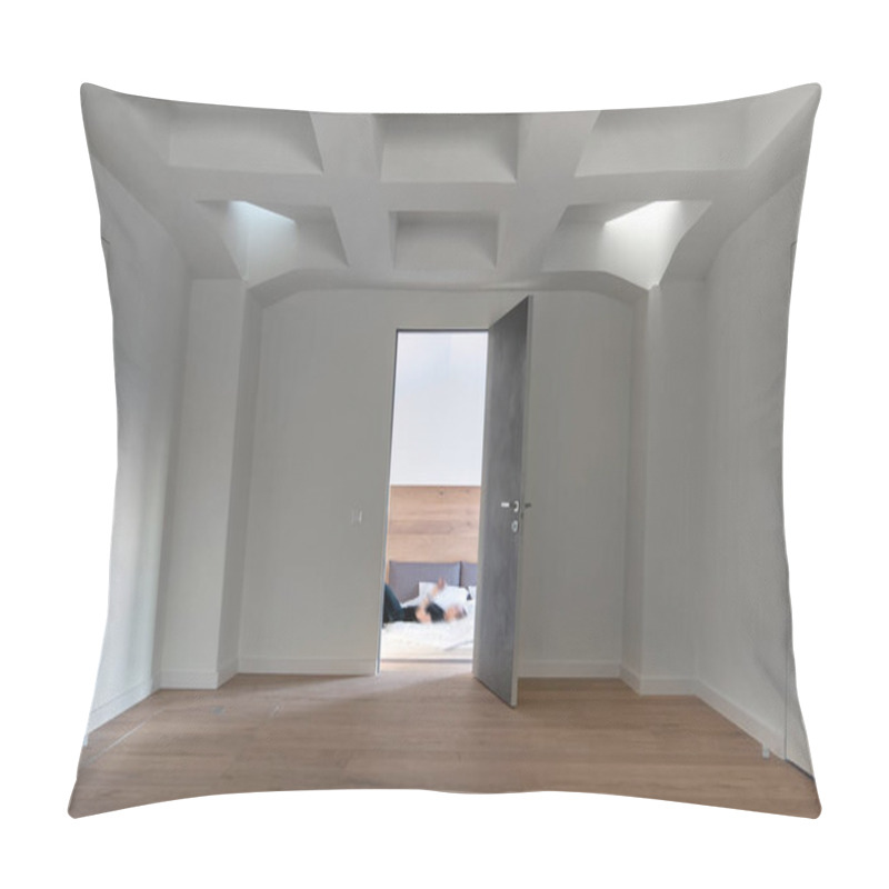 Personality  Stylish Interior In Modern Style With Design White False Ceiling Pillow Covers