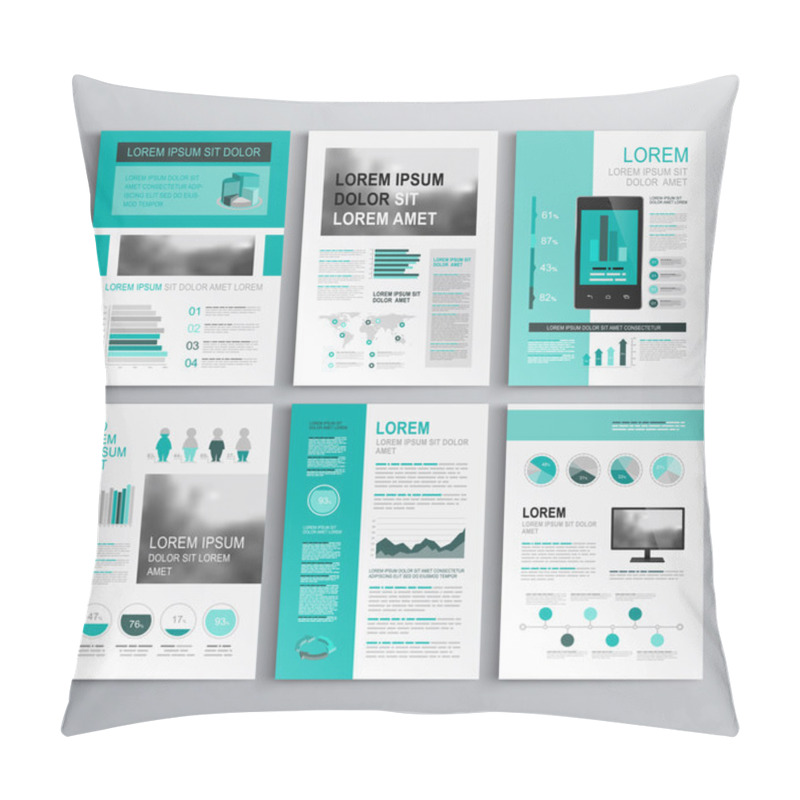 Personality  Brochure Template Design Pillow Covers