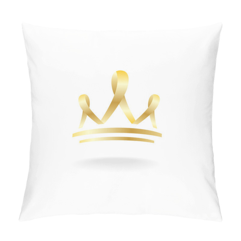 Personality  Golden Ribbon Crown Sign Pillow Covers