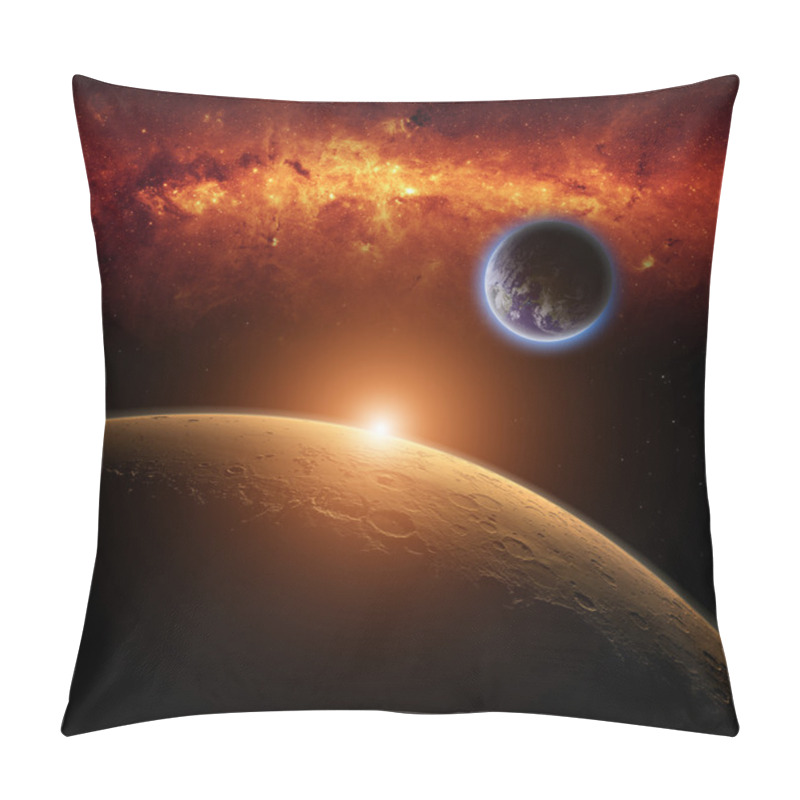 Personality  Mars, Earth Pillow Covers