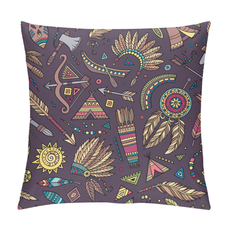 Personality  Tribal Native Ethnic Seamless Pattern   Pillow Covers