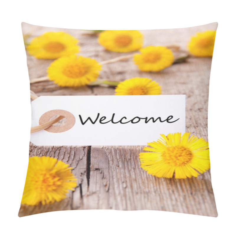 Personality  Yellow Flowers With Welcome Pillow Covers