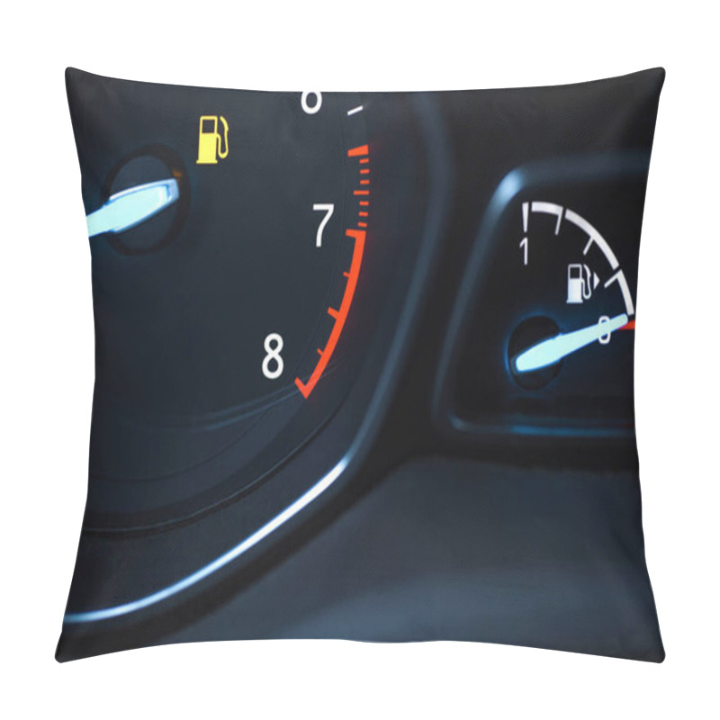 Personality  Display Devices On The Car Panel Show That The Fuel In The Tank Is Running Low Pillow Covers