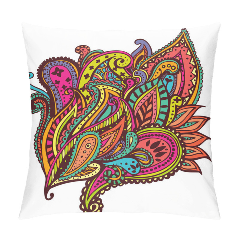 Personality  Paisley Design On A White Background Pillow Covers