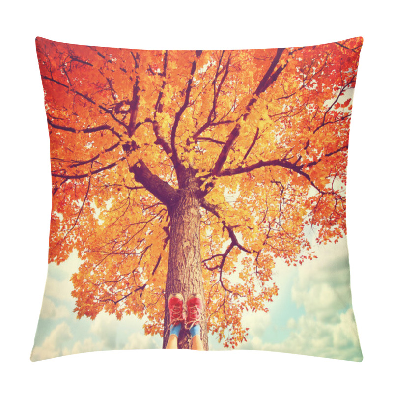 Personality  Feet Resting On Tree Trunk Pillow Covers