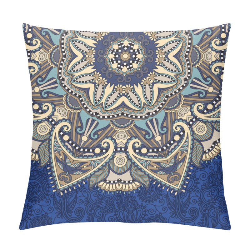 Personality  Floral Round Pattern In Ukrainian Oriental Ethnic Style Pillow Covers