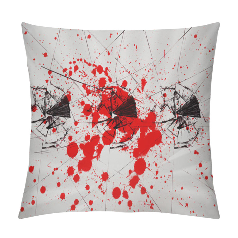 Personality  Glass With Three Holes And Blood Pillow Covers