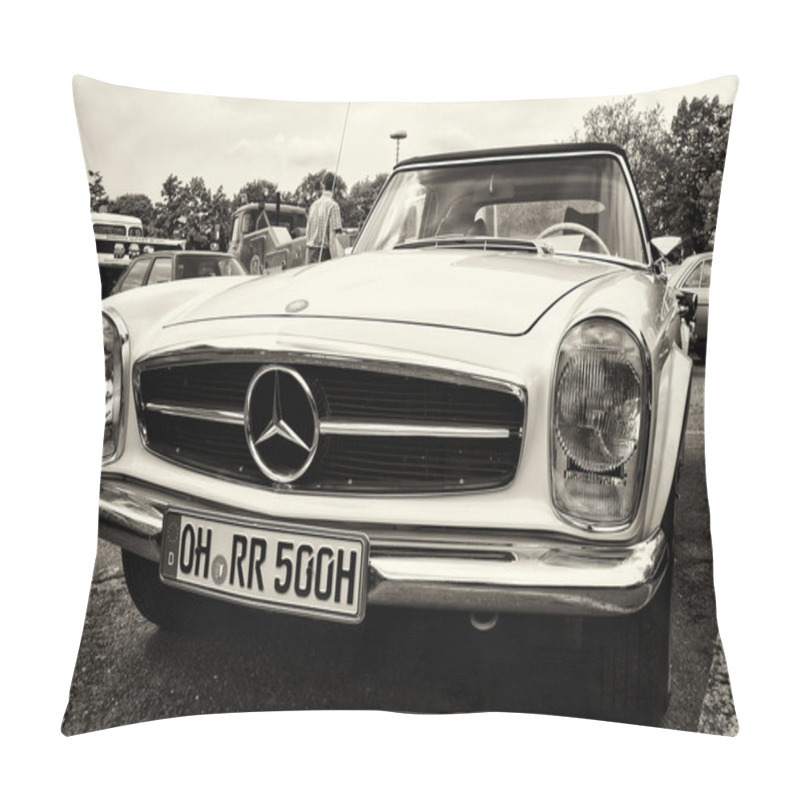 Personality  A Sports Car, A Two-door Coupe Mercedes-Benz W113, 280SL (sepia) Pillow Covers