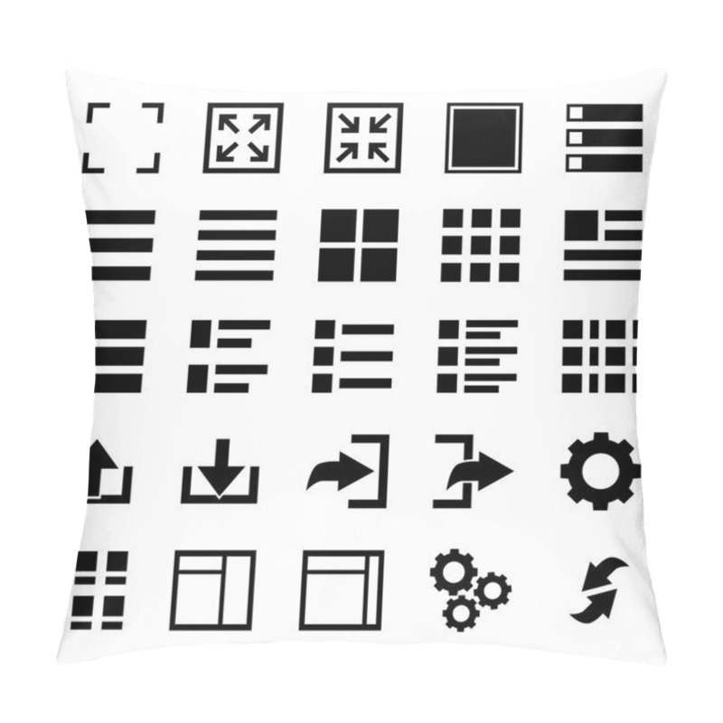 Personality  Menu Icon Set Pillow Covers