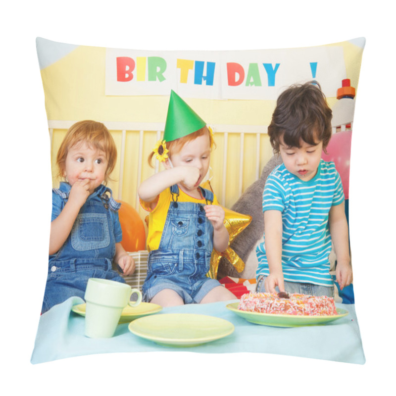 Personality  Boys And Girl At The Birthday Party Pillow Covers