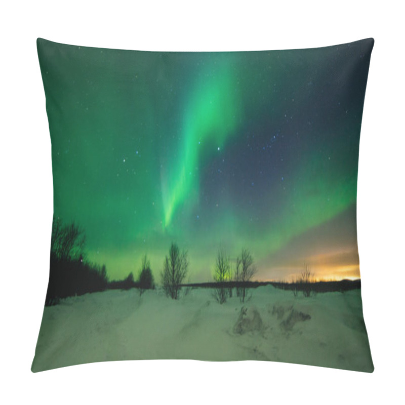 Personality  Northern Lights ,Aurora Borealis,green,purple,blue,stars. North Pole,Iceland,Russia Pillow Covers